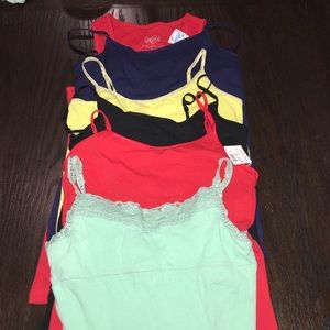 New w tags 6 Justice tank tops sz 14 adjustable